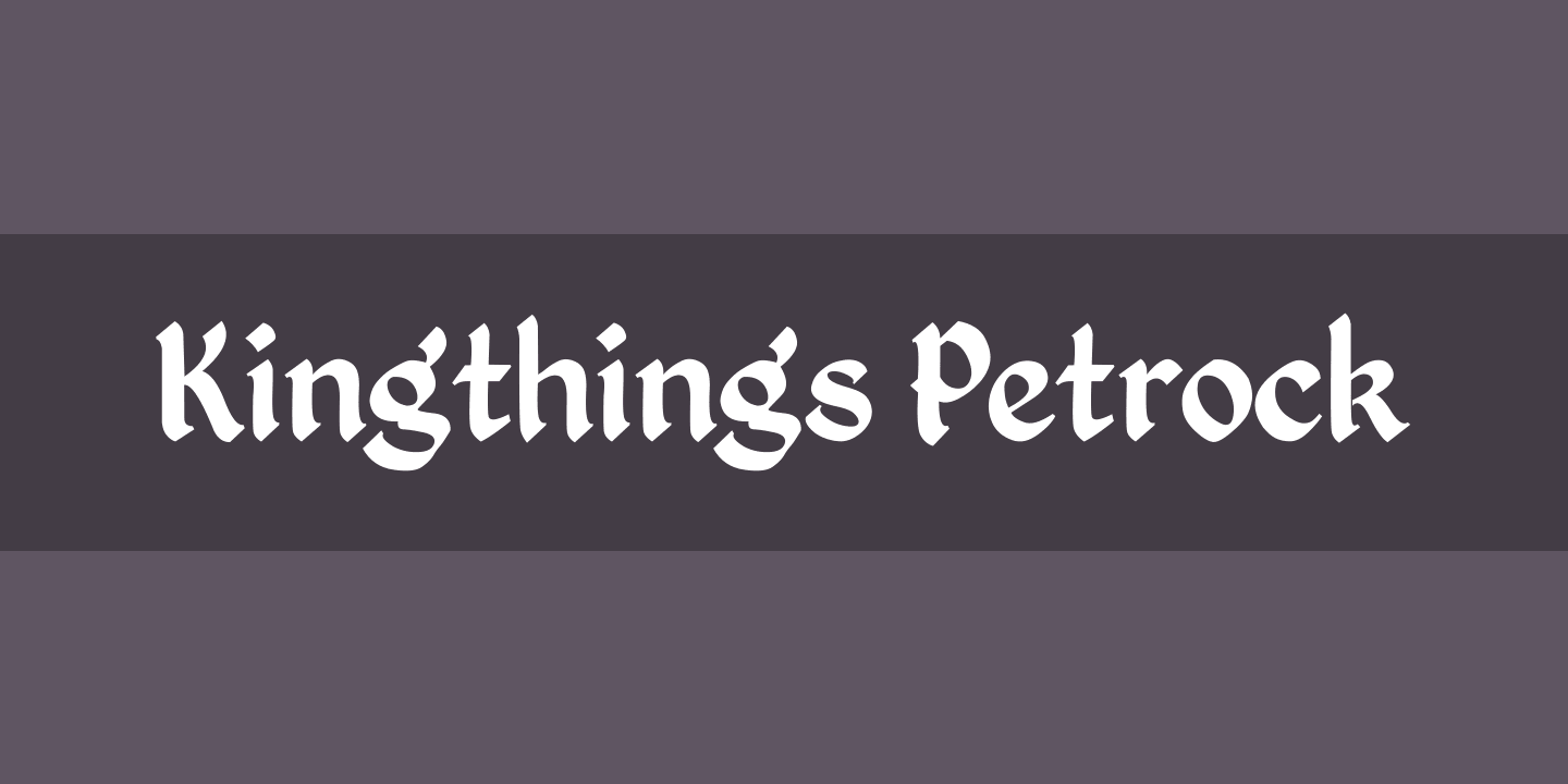 Beispiel einer Kingthings Petrock Light-Schriftart